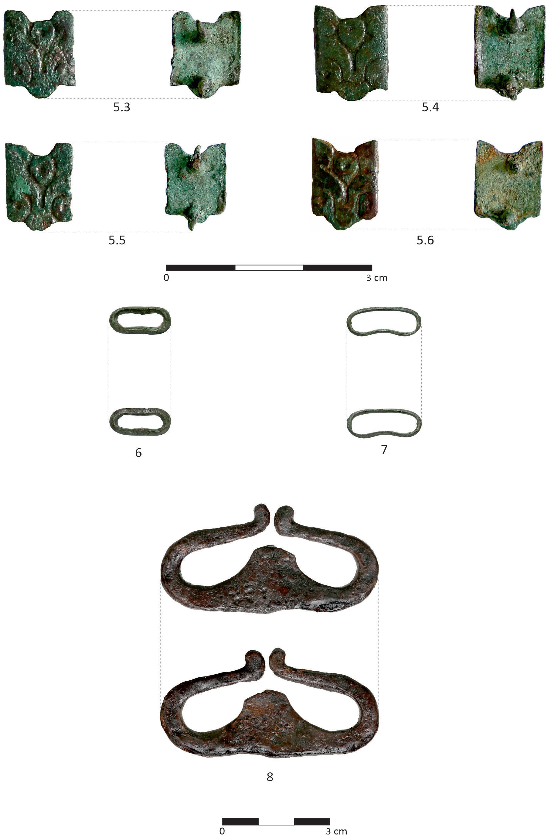 Plate 8. Cluj-Napoca-Plugarilor street, grave no. 25: 5.3–8 (Photo by S. Odenie).